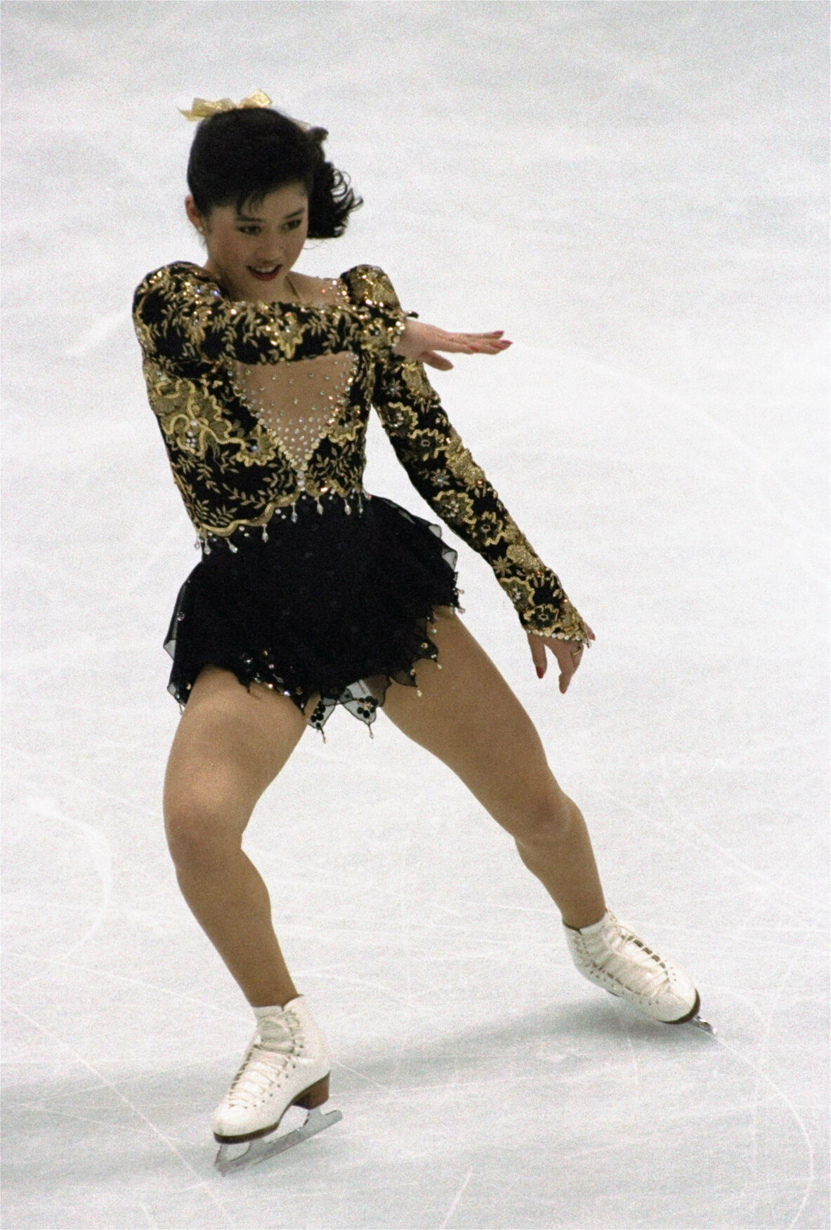 1992: Kristi Yamaguchi wins America’s first Olympic gold medal in women’s figure skating since 1976